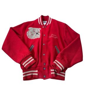 Vintage Holloway Letterman Jacket Roosevelt Bulldogs Boys XL Size 18-20
